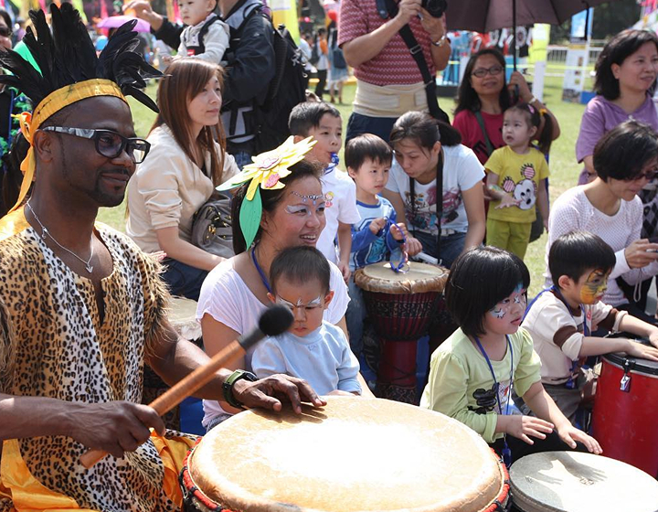 hong kong party entertainer kids birthday party drum jam music show