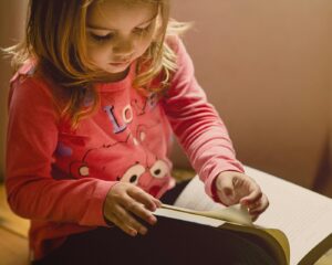 Girl reading book