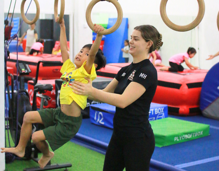 Trybe extracurricular classes sports classes ninja training for kids gymnastics flexibility circus parkour